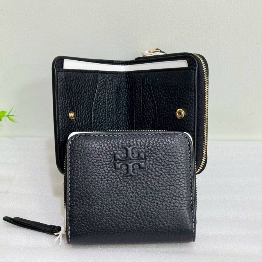 T0RY Burch Thea Bi-fold Pebble Leather Wallet