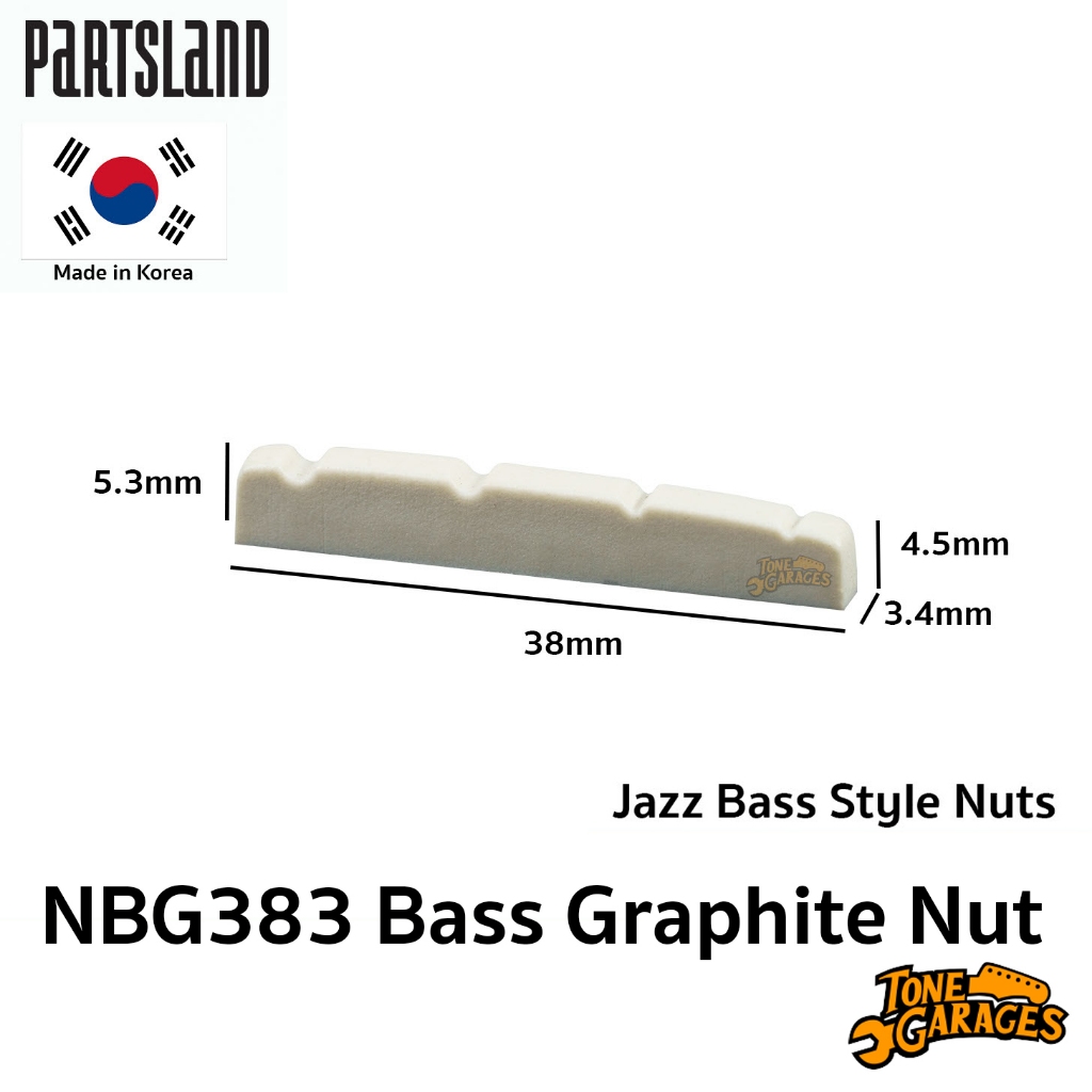 Partsland NBG383-WH Jazz Bass Graphite Nut นัทแจ๊สเบส กราไฟต์ Made in Korea