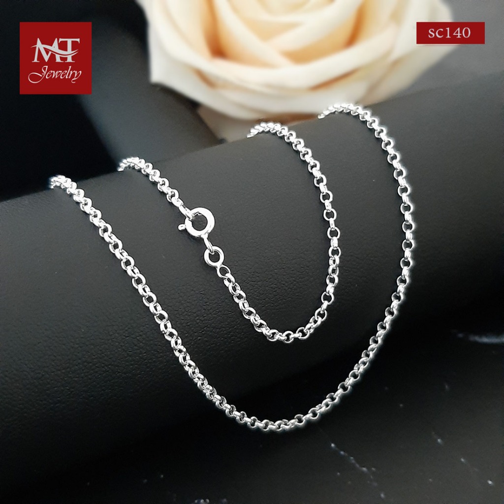 MT สร้อยคอเงินแท้ ลายผ่าหวาย จิ๋ว ยาว 16 18 20 นิ้ว Silver Chain (sc140) MT Jewelry มณีธารา