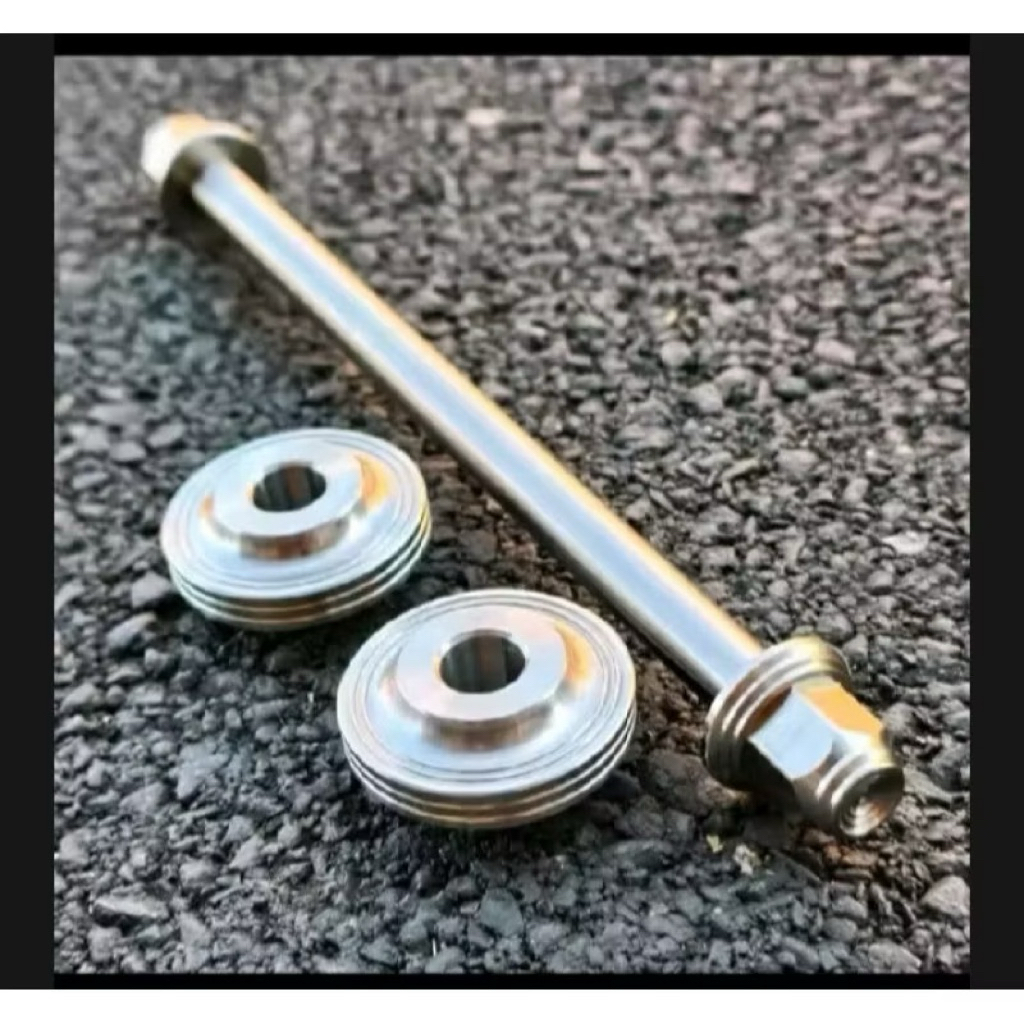 แกนล้อหน้าPCX160.สนามจี้ลาย=1อัน+บูทล้อหน้าไม่แกะซีน1คู่=ราคาต่อ 1 ชุด. สำหรับล้อแม็กนะคะ ราคา ถูกที่สุด ดีลบีเคเค รูปภาพหลัก