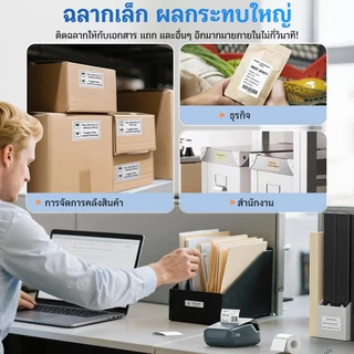 NIIMBOT B1 เครื่องพิมพ์ฉลากไร้สายความร้อน มีกาวในตัว สติกเกอร์ธุรกิจ พิมพ์ฉลากราคากระดาษ 20-50 mm