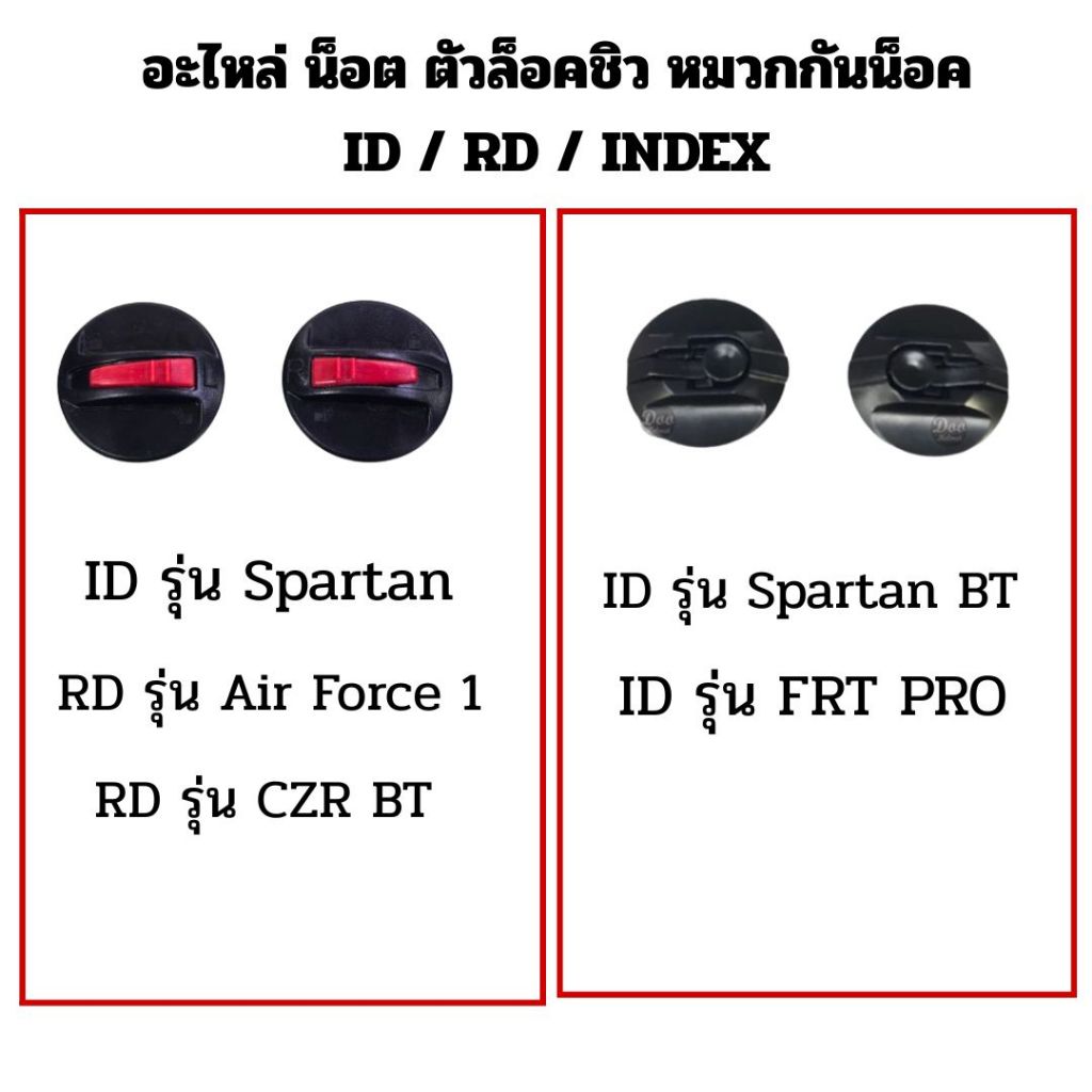 อะไหล่หมวกกันน็อค ตัวล็อกชิลด์หน้า ID spartan/ORCA , ID FRT PRO, RD CZR ของแท้ตรงรุ่นเท่านั้น