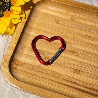 ตะขอรูปหัวใจ พวงกุญแจหัวใจ ตะขอคาราไบเนอร์ อลูมิเนี่ยม diy ราคา/ชิ้น