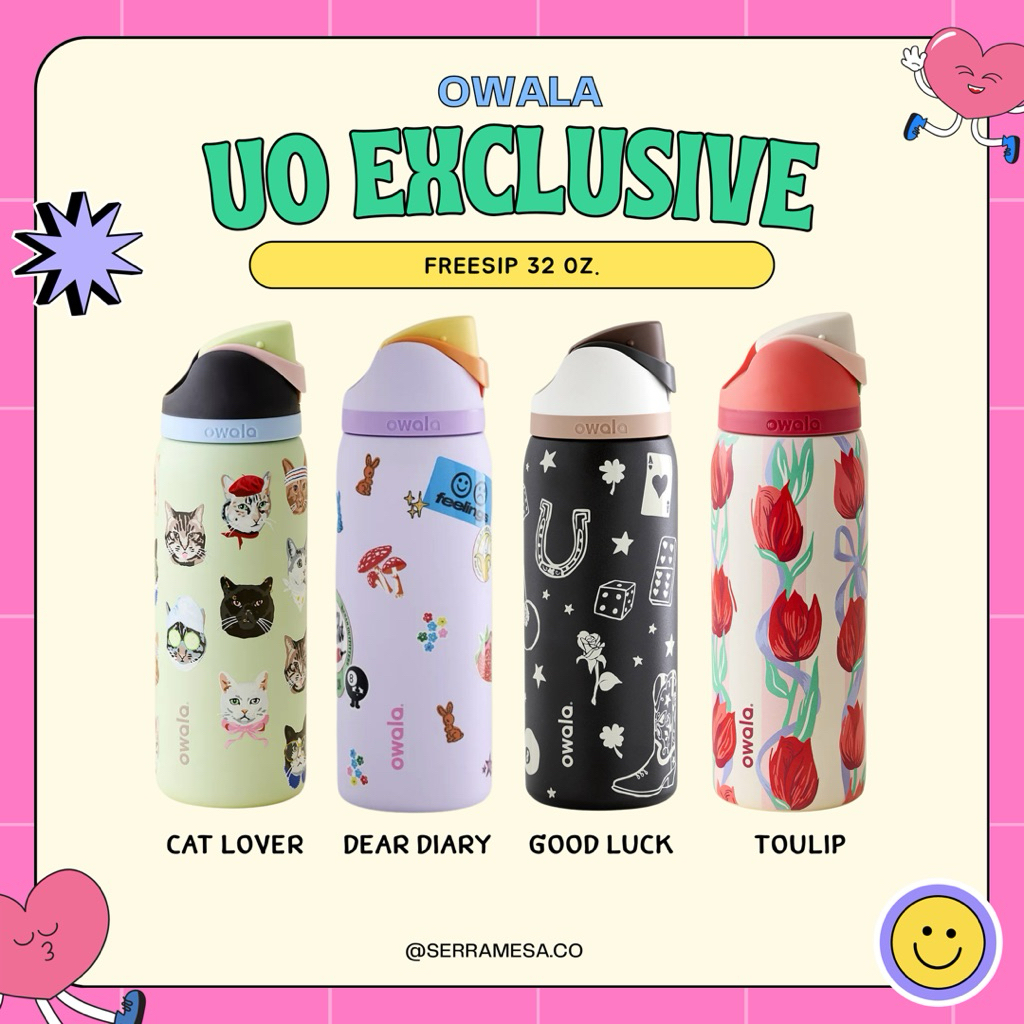 พร้อมส่งจากไทย owala x uo freesip 32 oz. 🎱 ของแท้ 1000% น่ารักมากๆ