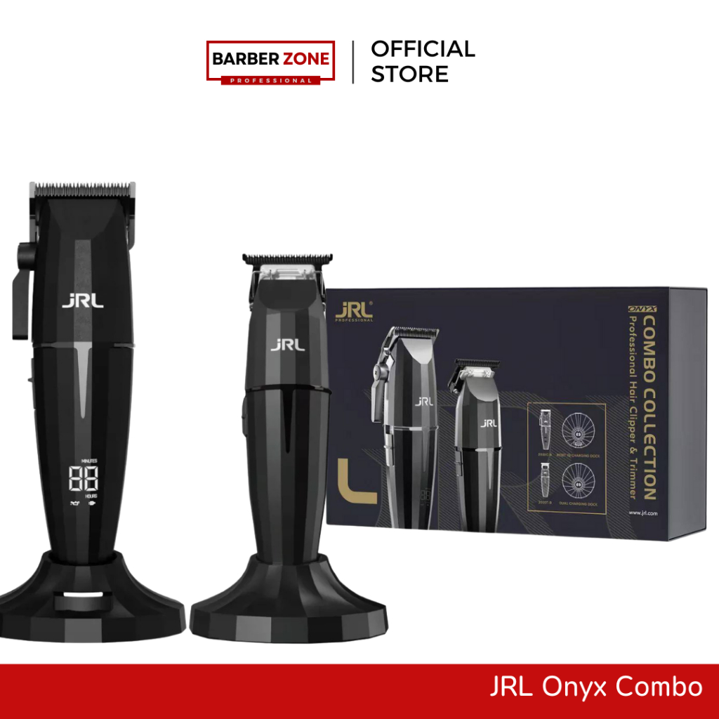 JRL Onyx Combo Set Clipper+Trimmer-ปัตตาเลี่ยนตัดผม ไร้สาย