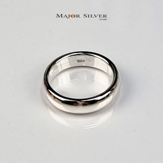 แหวน 5 มิล เนื้อตัน / เรียบ หรู ใส่ได้ ชาย-หญิง เงินแท้ 92.5…