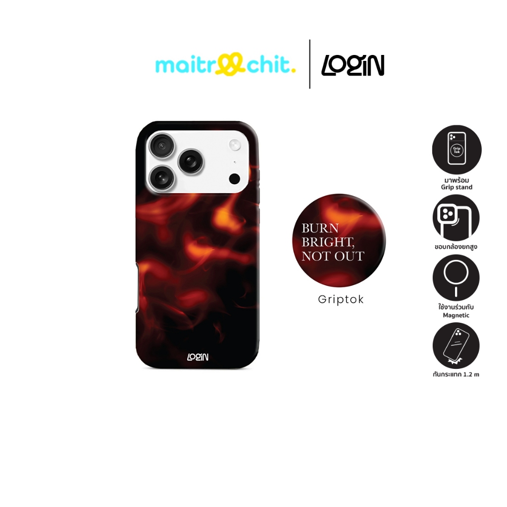 (Defect) Login รุ่น Burn Bright เคสสำหรับ iPhone 17 Pro / 17 Pro Max