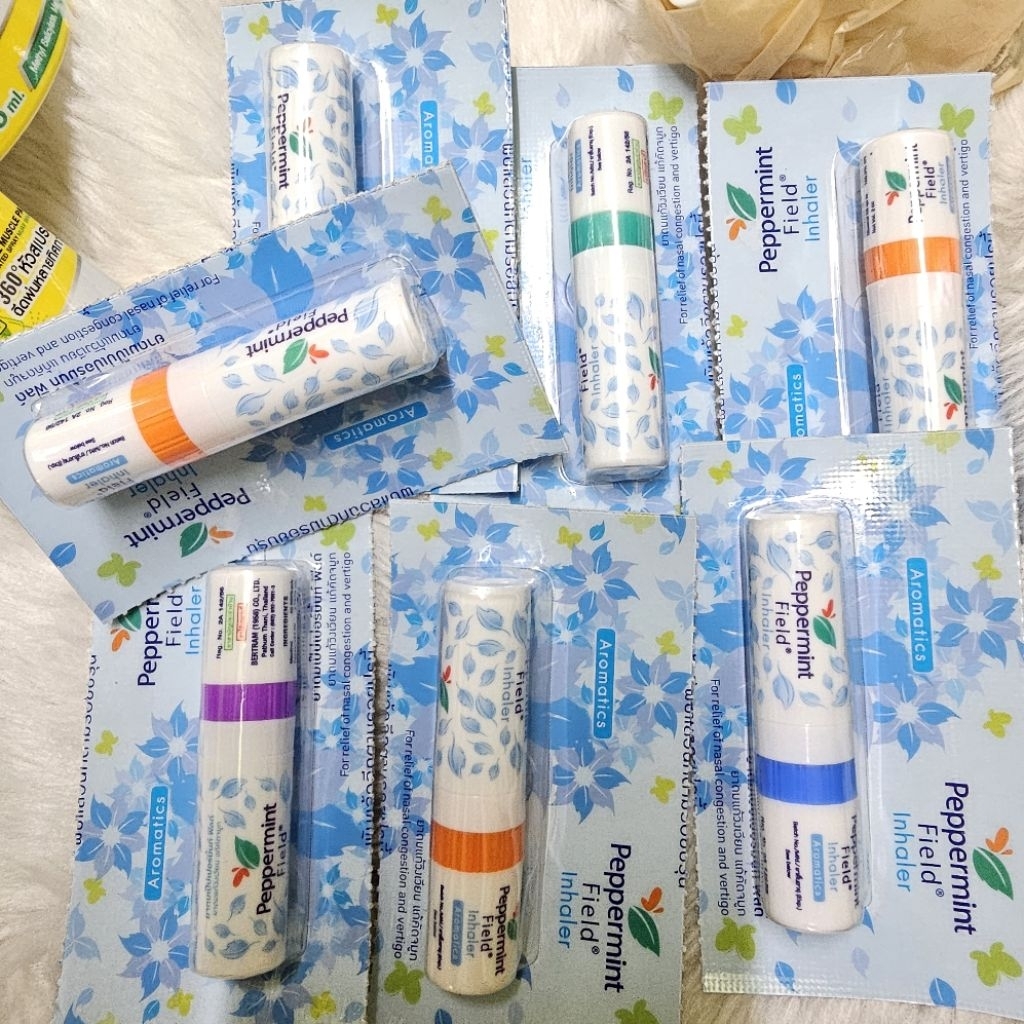 ยาดม หอม เย็น หวัด คัดจมูก เปปเปอร์มิ้นต์ ฟิลด์ คละสี ขายส่ง  Peppermint field aromatics inhaler
