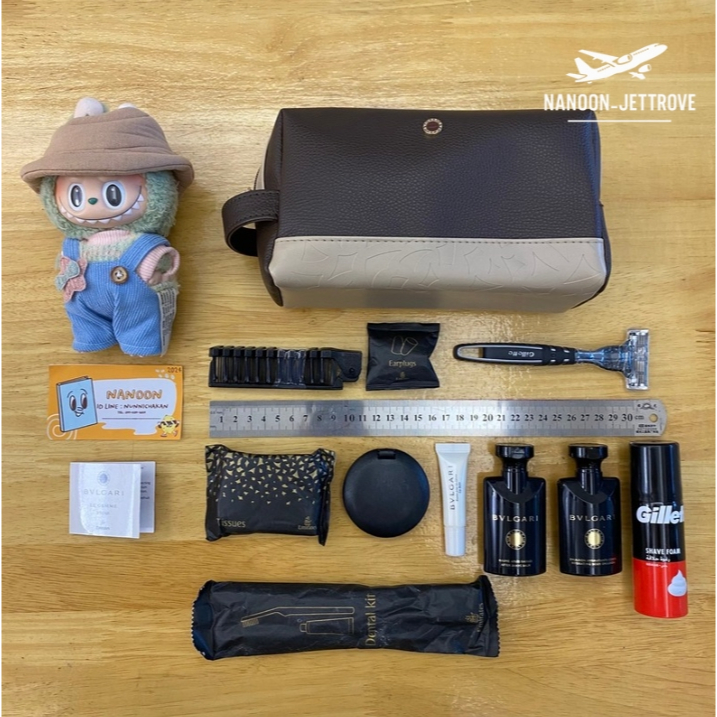 🛫 NEW SET 2 BVLGARI x Emirates First Class Amenity Pouch – Limited Edition | Authentic