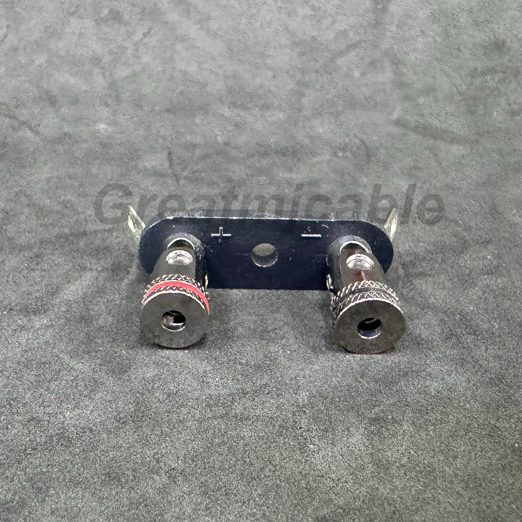 ไบติ้งโพสต์คู่ สีเงิน แบบกดหนีบสาย ดำ-แดง (1ตัว) BIDINPOST ขั้วลำโพงติดแท่น แบบคู่ ขั้วสีเงิน - รูปที่ 4