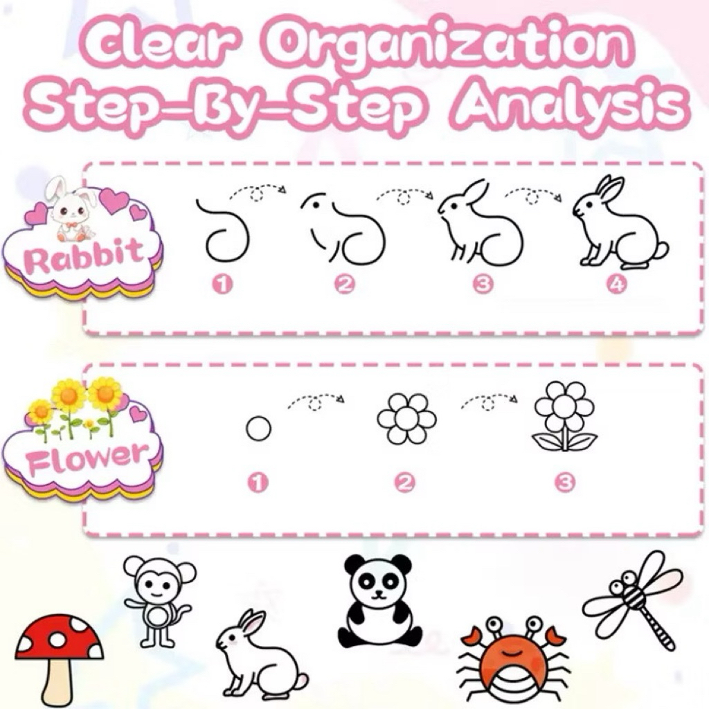 📖พร้อมส่ง📖สมุดวาดภาพ 300 แบบ🐣🐰 - รูปที่ 3