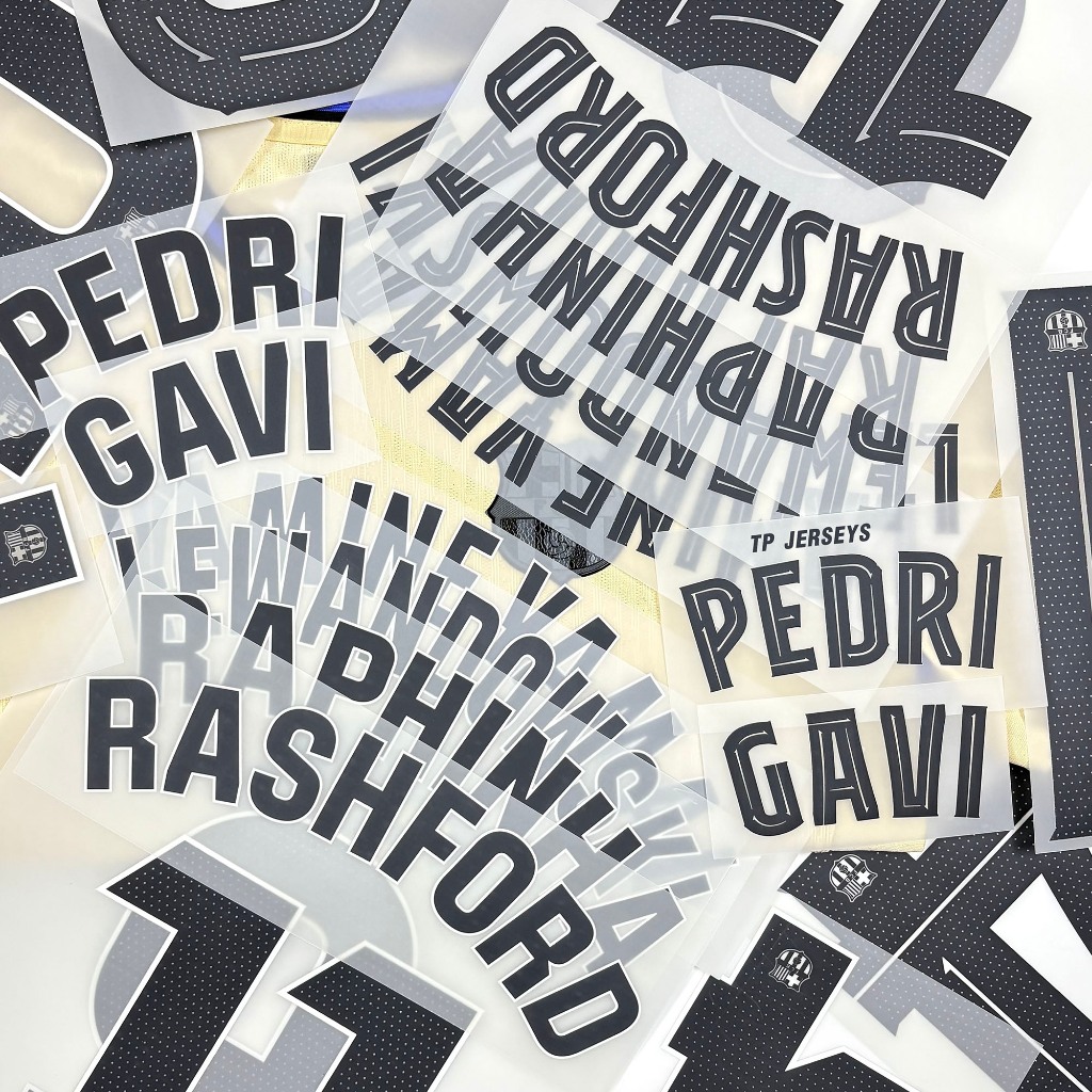 2025-26 FC Barcelona Away La Liga & Cup Official Name set