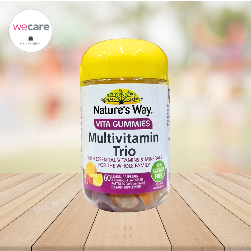 Nature's way vita gummies multivitamin trio เนเจอร์ส เวย์ วิตามินรวม 60เม็ด