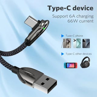 MEEGOO สายชาร์จเร็ว ข้อศอกโลหะผสมสังกะสี PD65W รองรับการส่งข้อมูล เหมาะสำหรับการชาร์จขณะเล่นเกม