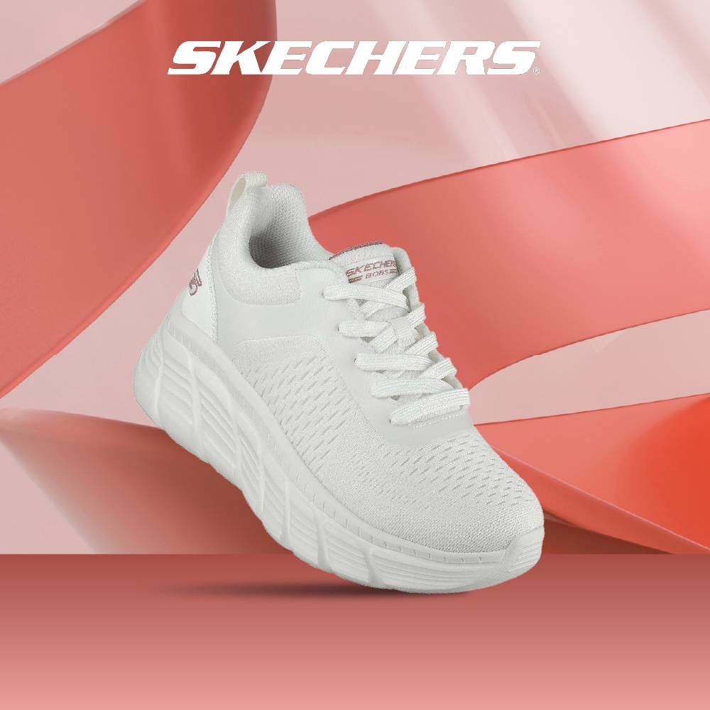 Skechers สเก็ตเชอร์ส รองเท้าลำลองผู้หญิง Women BOBS Sport B Flex Hi Lateral Force Casual Shoes - 117389-WHT