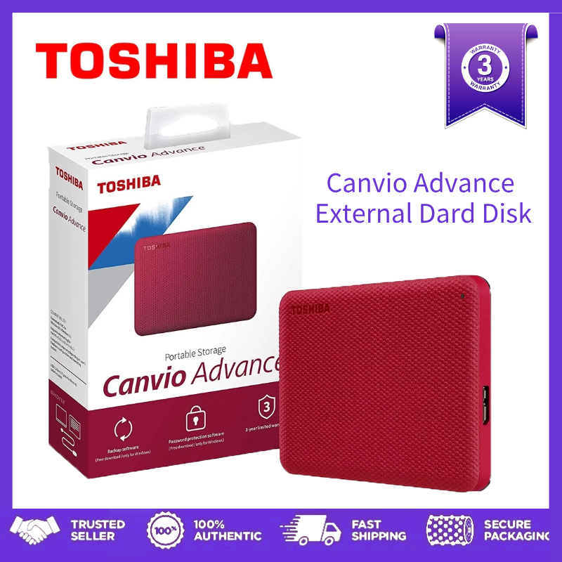 1TB 2TB 4TB External Hard Disk  Toshiba Canvio Advance red USB3.0 HDD 2.5'' Portable hard drives