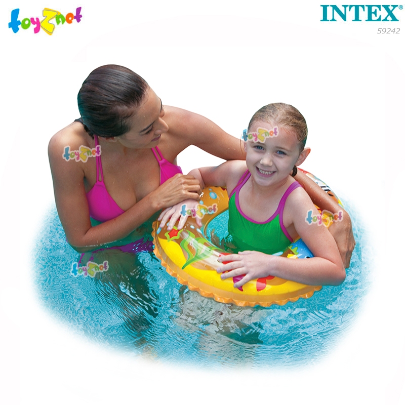 Intex ห่วงยางใสลายการ์ตูน 24 นิ้ว (61 ซม.) หมึกแดงกับผองเพื่อนใต้ทะเล รุ่น 59242