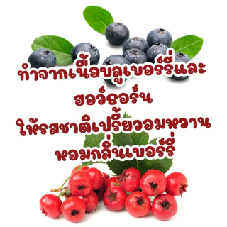 เคี้ยวเพลิน บลูเบอร์รี่อัดแท่งผสมฮอว์ธอร์น หอมกลิ่นเบอร์รี่ เปรี้ยวหวานสดชื่น เคี้ยวอร่อยได้ประโยชน์