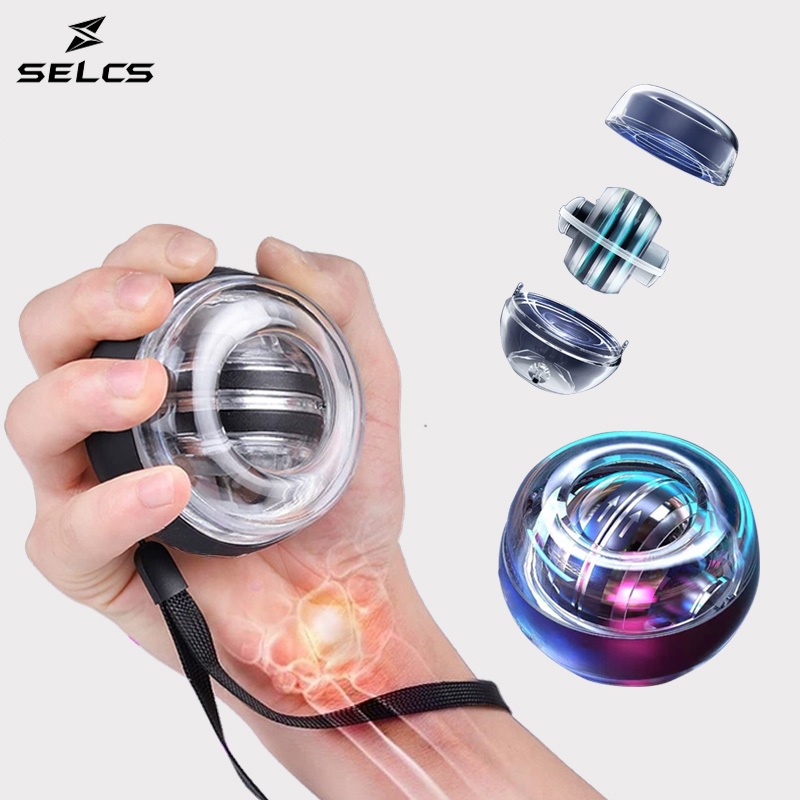 SELCS ข้อมือ ลูกบอล ลูกบอลออกกำกาย gyro ball ลูกบอลเทรนเนอร์ power ball พกพาสะดวก ลูกบอลฟื้นฟูข้อมือหลังผ่าตัด