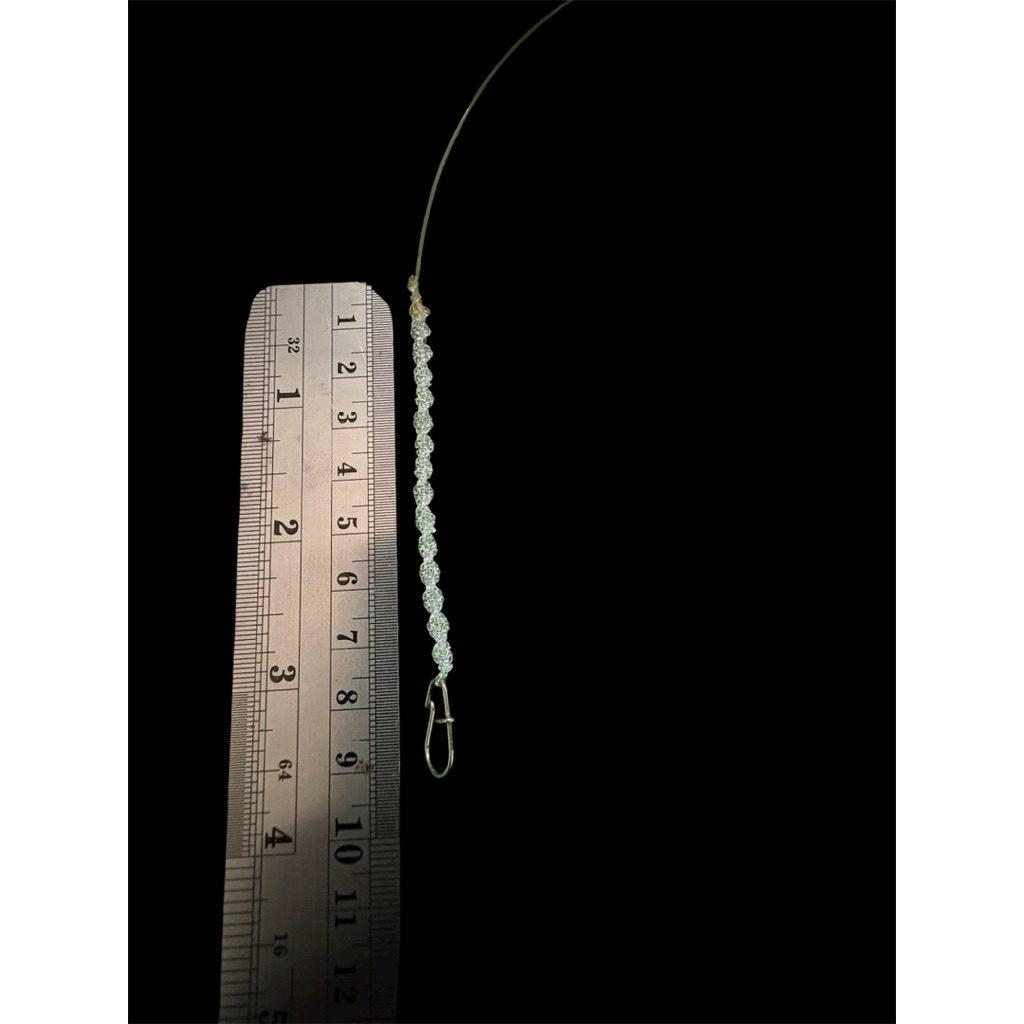 สายหน้าสายชอคหลีดสายชอคหลีดถักกันปลากัดเบอร์30,40,50ปอนด์ยาว1เมตร - รูปที่ 2