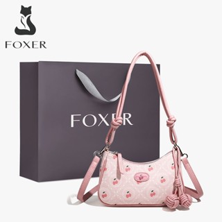 FOXER กระเป๋าสะพายไหล่สำหรับผู้หญิง กระเป๋าพิมพ์ลายน่ารัก กร…