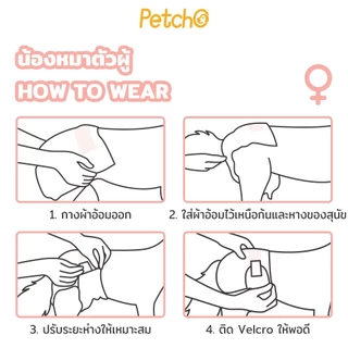 Petcho ผ้าอ้อมสุนัข ผ้าอ้อมน้องหมา เเพมเพิสสุนัข ผ้าอ้อมสัตว์เลี้ยง เพศผู้ เพศเมีย ผ้าอนามัยสุนัข Dog Diapers