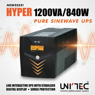 HYPER 1200VA/840W UPS UNITEC เพียวซายน์เวฟ/แบต2ก้อน/เหมาะกับ…