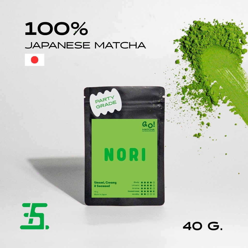 Go Matcha ( NORI ) ผงชาเขียวมัทฉะเกรดพิธีการ Ceramonial Grade จากญี่ปุ่น 100%  โทนสาหร่าย