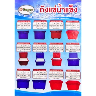 ถังน้ำแข็ง 40/ 60/ 80/ 100/ 130/ 160/ 200/ 300 แข็งแรง ทนทาน เก็บความเย็นได้ดีเยี่ยม !! (สั่งซื้อทีละ 1 ใบ)