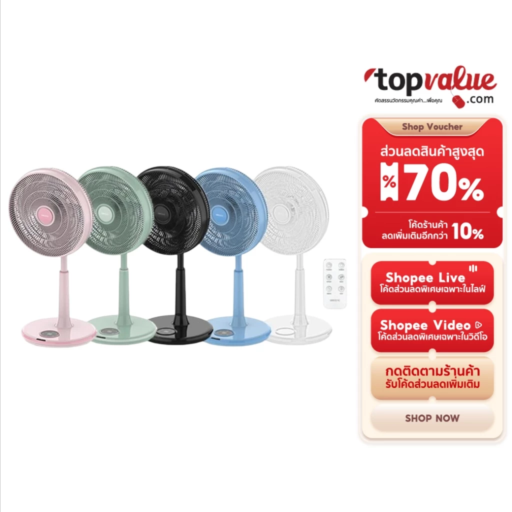 Alectric พัดลม 16 นิ้ว RF2 พร้อมรีโมท ปรับสูงต่ำได้ 50W พัดลมตั้งพื้น รับประกัน 3 ปี