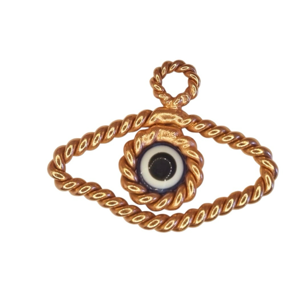 Evil Eye Amulet เครื่องรางนัยน์ตาปีศาจทองแดงเทนเซอร์ริง (Copper Tensor Ring)
