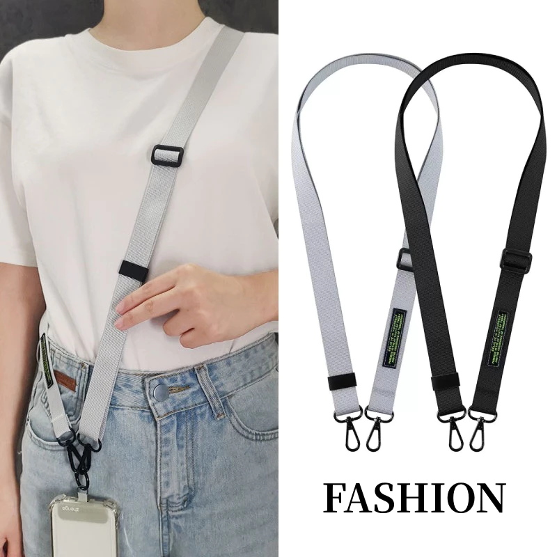 【CY】สายคล้องคอสายคล้องโทรศัพท์แบบสะพายข้างปรับได้ เรียบง่าย ทันสมัย ​​ยาว สร้อยเชือก สายคล้องโทรศัพท์มือถือแบบสะพายข้าง