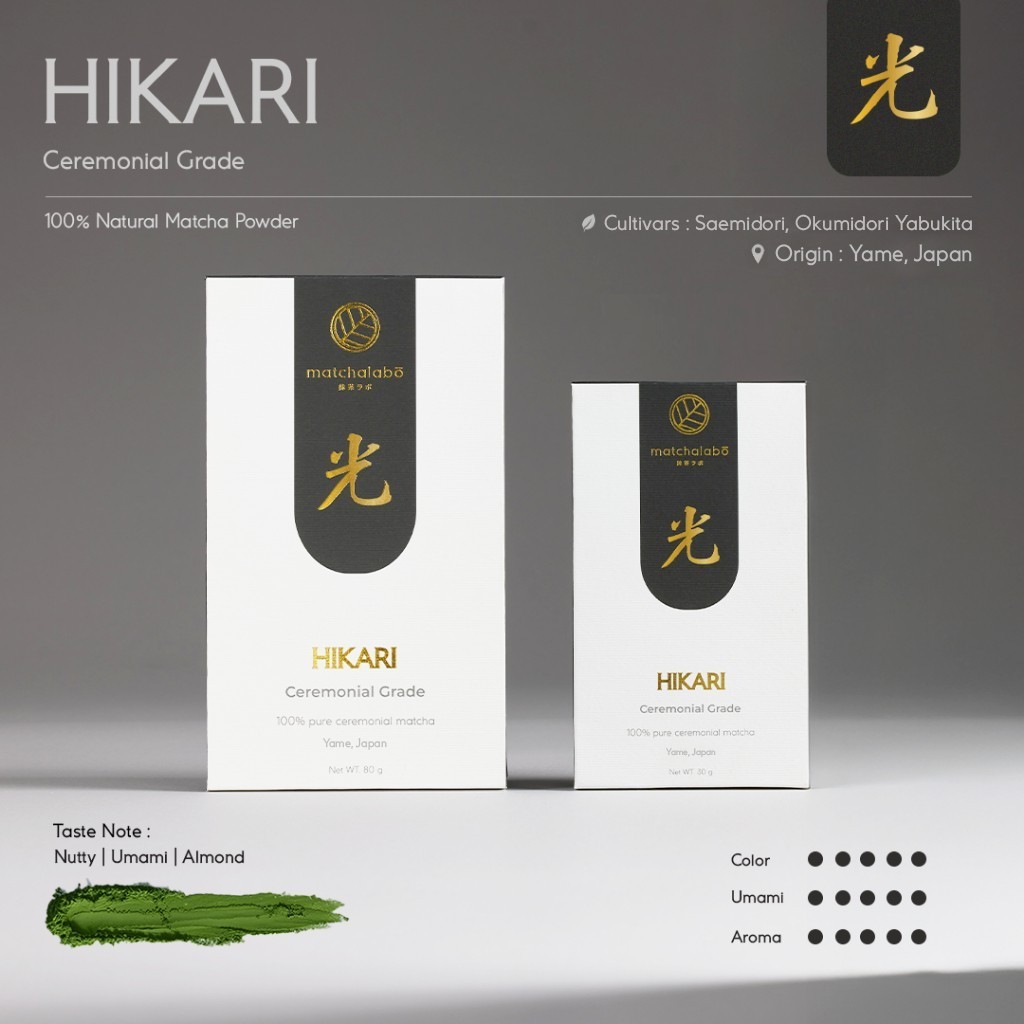 MATCHALABO ผงมัทฉะ เกรดพิธี I HIKARI Yame Ceremonial Grade Matcha 30g