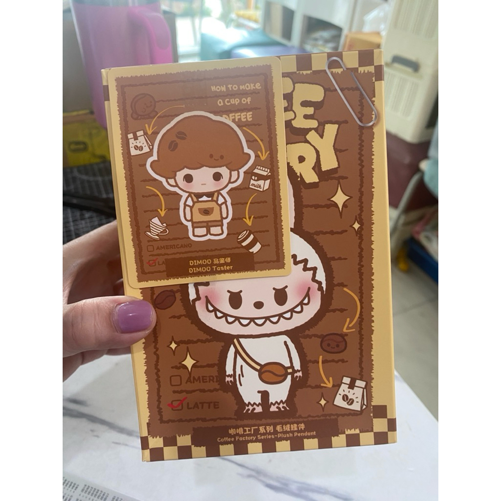 ของแท้ พวงกุญแจ popmart coffee series (Demoo)เช็คการ์ด