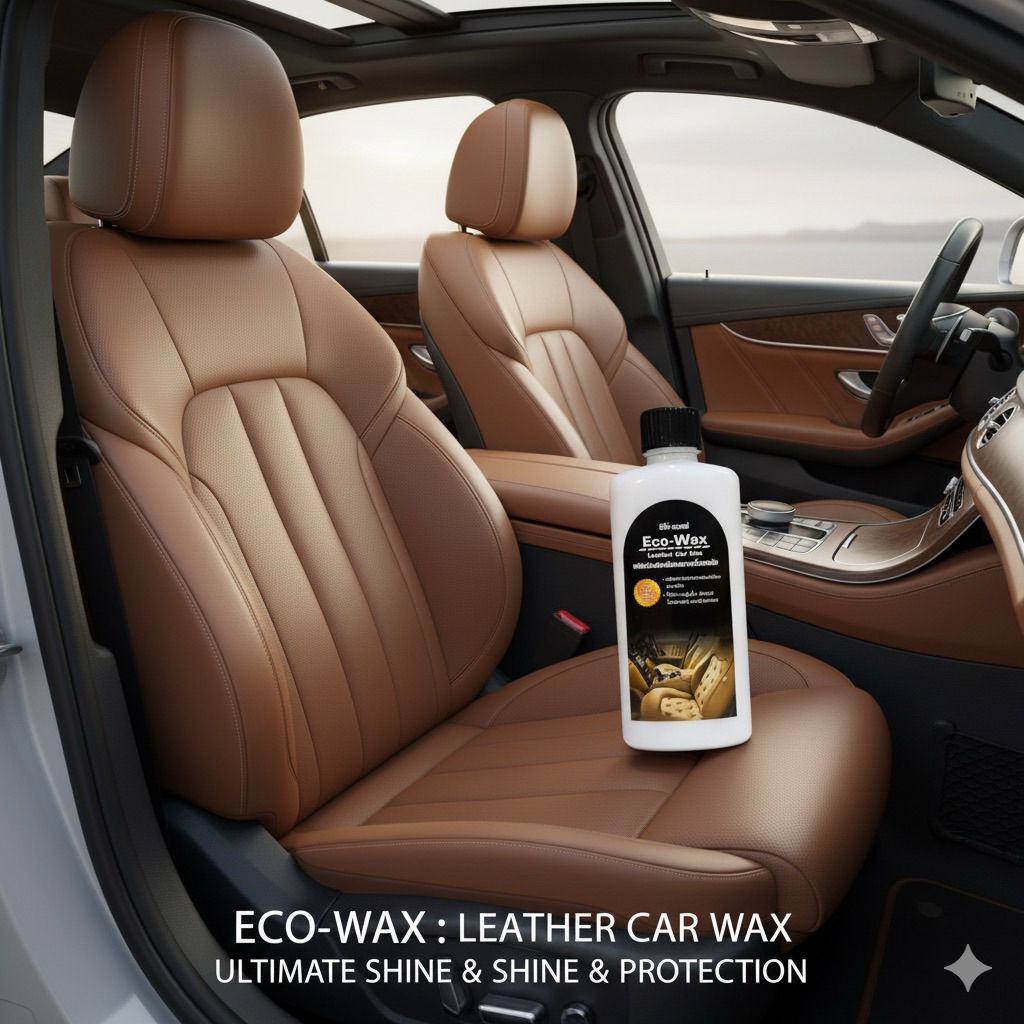 ผลิตภัณฑ์เคลือบเบาะหนังรถยนต์ Eco-Wax Leather Car Wax 250ml.