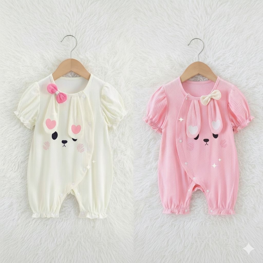PN บอดี้สูทเด็ก หูกระต่ายน่ารัก ผ้านิ่ม 3-12เดือน