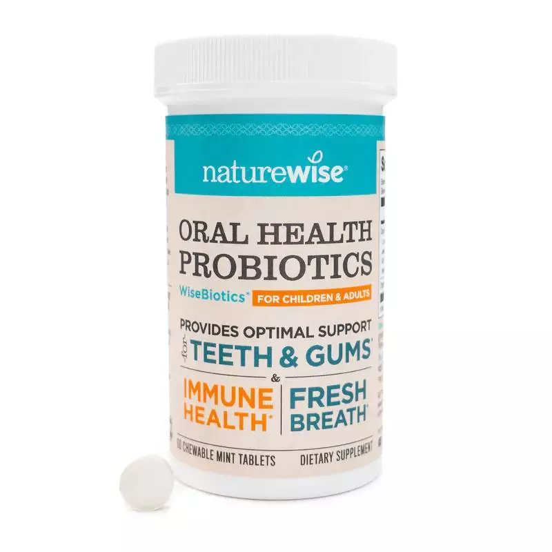 โพรไบโอติกส์ช่องปาก รสมิ้นต์ NatureWise, Oral Health Probiotics, For Children & Adults, Mint 60 Tab