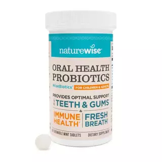 โพรไบโอติกส์ช่องปาก รสมิ้นต์ NatureWise, Oral Health Probiotics, For Children & Adults, Mint 60 Tab