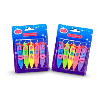 เทียนวันเกิด Birthday candle 5 เเท่ง (เเพ็ค 10 ชิ้น)