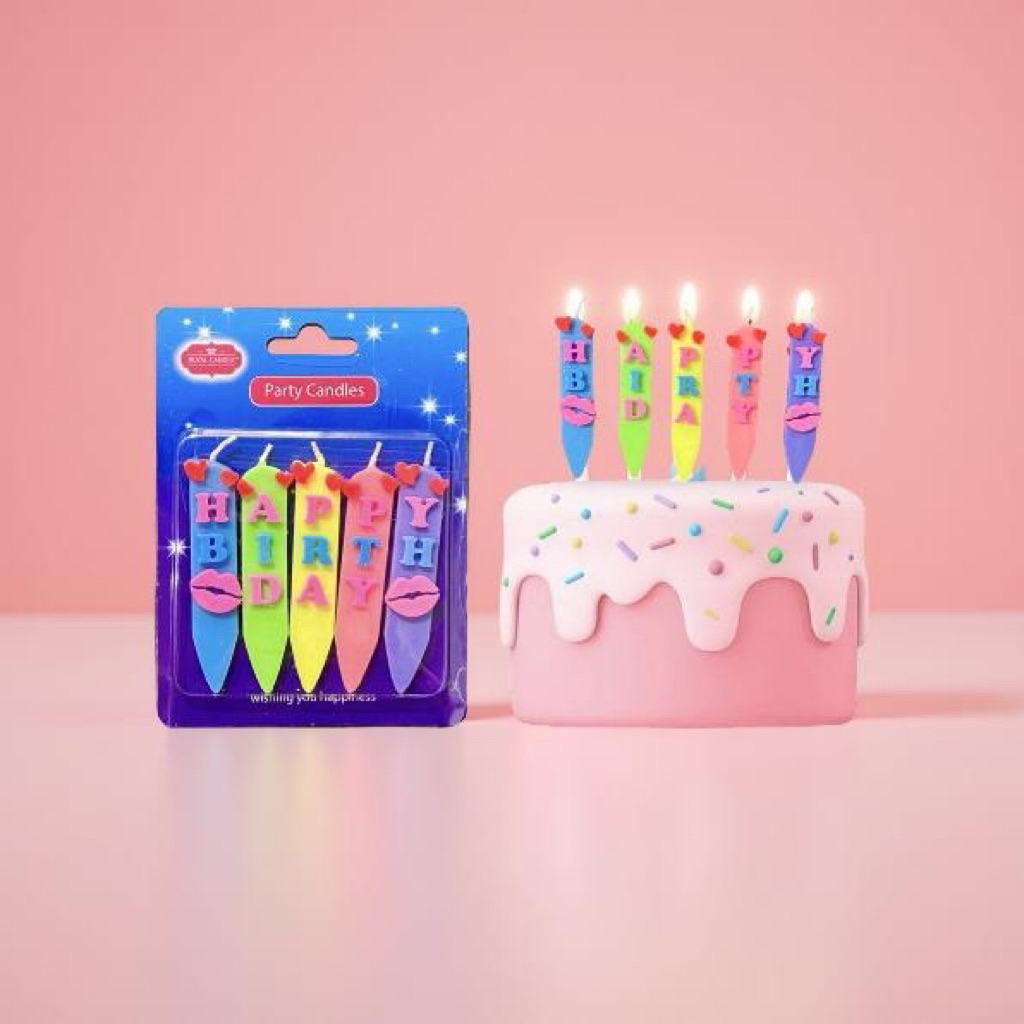เทียนวันเกิด Birthday candle 5 เเท่ง (เเพ็ค 10 ชิ้น) รูปที่ 5
