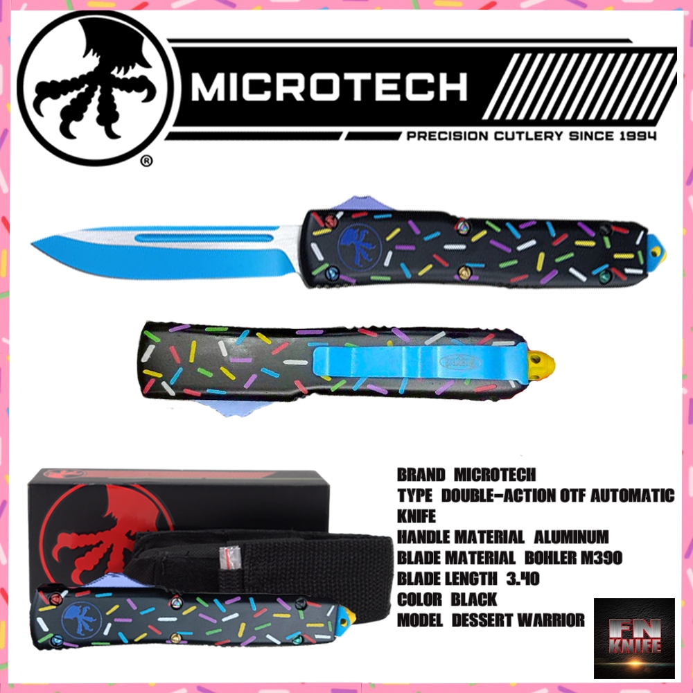 Microtech Exclusive Dessert Warrior UTX-85 D/E Ultratech S/E OTF Donut black