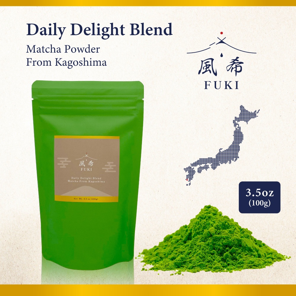 Fuki Matcha Powder ผงมัทฉะ Daily Delight Blend 100g for Matcha Latte - Green Tea Kagoshima Japan