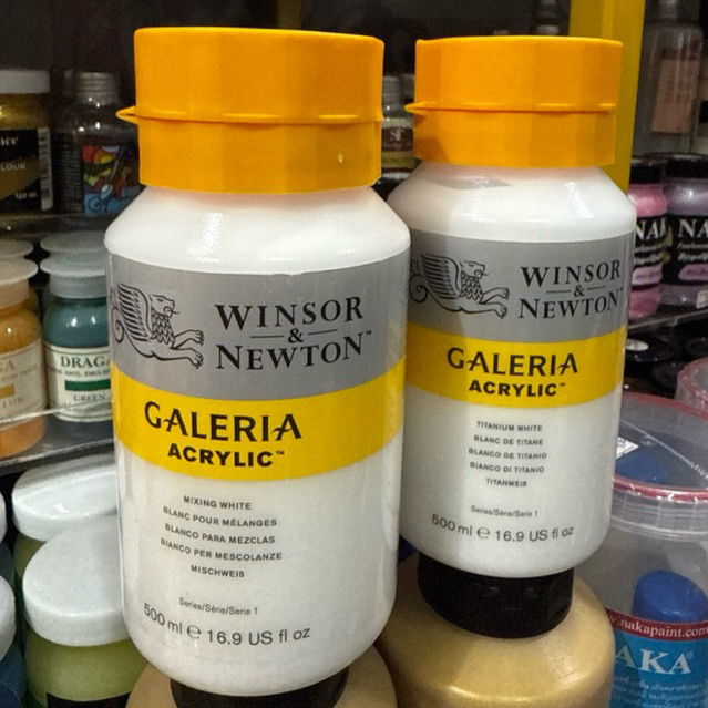 W&N สีอะคริลิค 500ml. titanium white/mixing white #วินเซอร์แอนด์นิวตัน