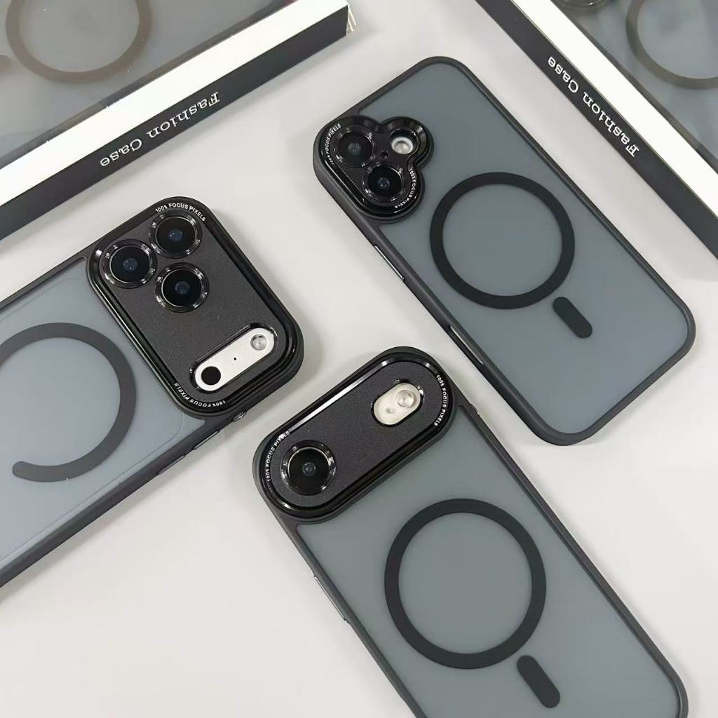 เคสหลังด้าน ชาร์จได้ ขอบสี กันกระเเทก for iPhone 17 17pro 17promax 17 pro max เคสไอโฟน 17/pro/max 17air