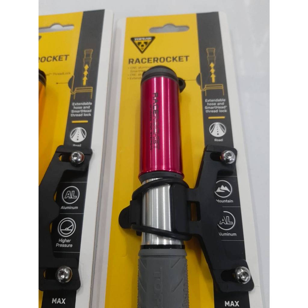 สูบมือจักรยานแบบพกพา TOPEAK รุ่น RaceRocket SmartHead™  ThreadLock w/  integrated