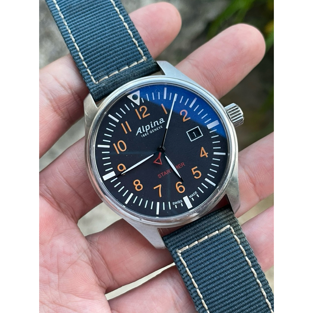 Alpina Quartz (พร้อมโอน 6000 รวมส่ง) AL-240N4S6 STARTIMER PILOT  Men‘s Watch ( นาฬิกาข้อมือผู้ชายระบ