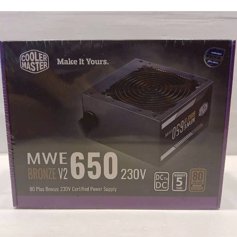 POWER SUPPLY (พาวเวอร์ซัพลาย) COOLER MASTER MWE 650 WHITE 230V - V2 - 650W 80 PLUS