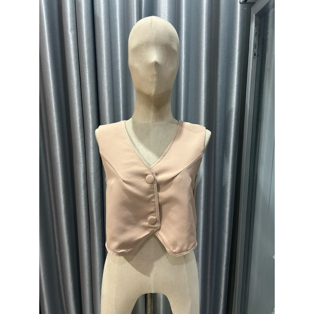 เสื้อVestแขนกุดสีน้ำตาลอ่อนSwanaShop