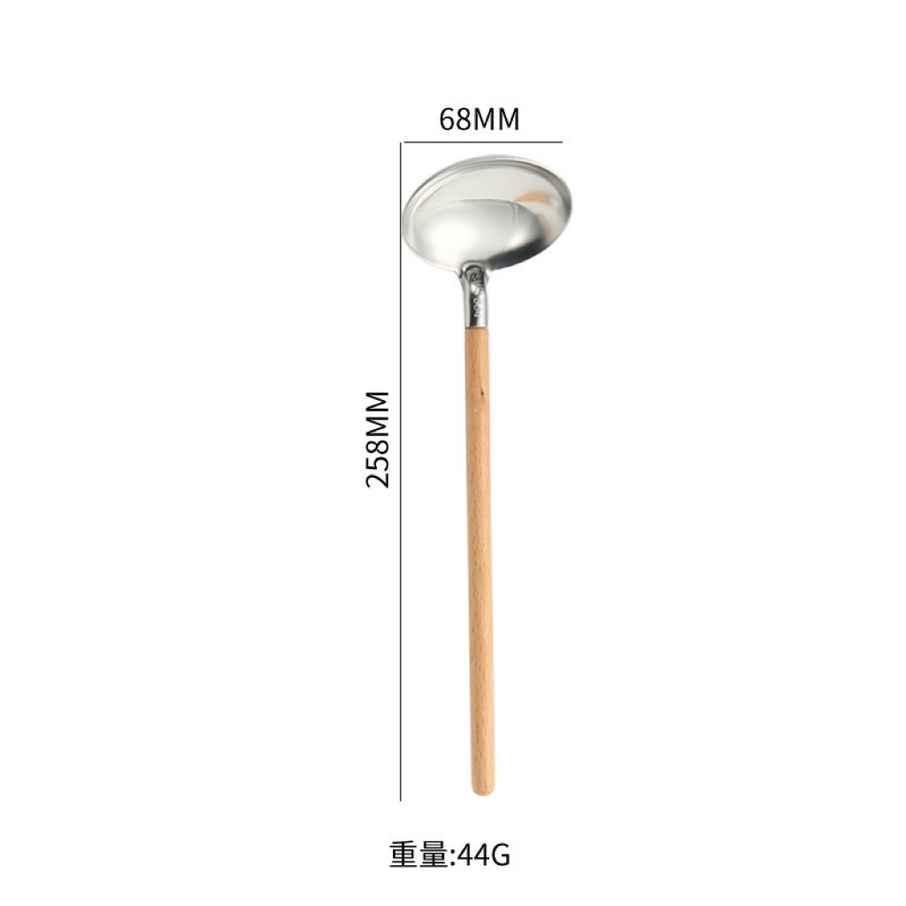 กระบวย กระชอน กระบวยตักซุป กระชอนตักฟอง กระบวยด้ามไม้ **สินค้าพร้อมส่งจากไทย - รูปที่ 6