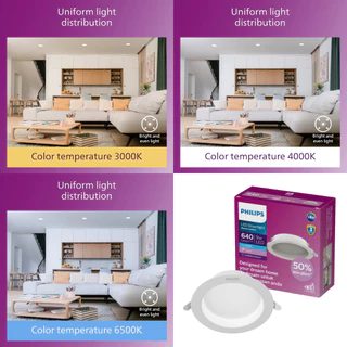 Philips Meson comfort โคมไฟฝังฝ้า Led 24W 21W 17W 13W 9W 7W 5.5W 3000K/4000K/6500K Downlight